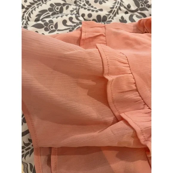 zescia womans sexy long sleeve dress w/tie, smocked waist sz womans sm NWT - Picture 7 of 14